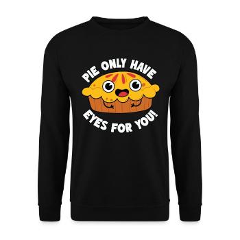 Nur Augen Für Dich - Niedliches Kuchen Outfit - Unisex Pullover - Schwarz - Vorne - Alina (178cm) & Michal (187cm)