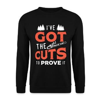 Tree Surgeon I've Got The Cuts Arboriculturist - Unisex Pullover - Schwarz - Vorne - Alina (178cm) & Michal (187cm)