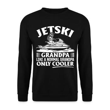 Jetski Papi comme un Papi normal juste plus cool - - Sweat-shirt Unisexe - noir - Devant - Alina (178cm) & Michal (187cm)