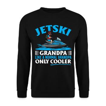 Jetski Papi comme un Papi normal juste plus cool - Sweat-shirt Unisexe - noir - Devant - Alina (178cm) & Michal (187cm)