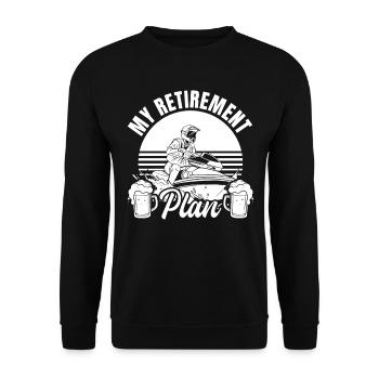 Jetski Plan de retraite Funny Jetski Jetski à la retraite - Sweat-shirt Unisexe - noir - Devant - Alina (178cm) & Michal (187cm)