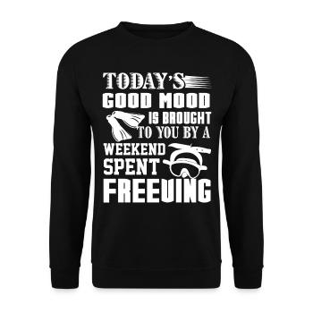 Freediving Weekend Spent Freediving - Unisex Sweatshirt - black - Front - Alina (178cm) & Michal (187cm)
