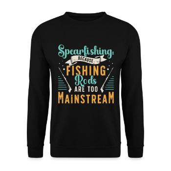 Spearfishing Because Fishing Rods Fishing Lover - Unisex Pullover - Schwarz - Vorne - Alina (178cm) & Michal (187cm)