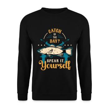 Pêche sous-marine Prise du jour Spear It Snorkeling - Sweat-shirt Unisexe - noir - Devant - Alina (178cm) & Michal (187cm)