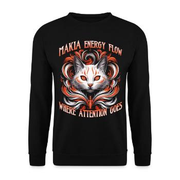 Makia Hawaiian Philosophy Huna Principles Design - Unisex Sweatshirt - black - Front - Alina (178cm) & Michal (187cm)
