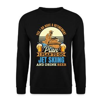 Pilote de jetski à la retraite - Je prévois de faire du jet ski & d - Sweat-shirt Unisexe - noir - Devant - Alina (178cm) & Michal (187cm)