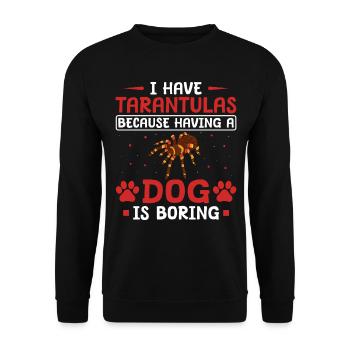 J’ai des tarentules, parce que les chiens sont ennuyeux - Spinn - Sweat-shirt Unisexe - noir - Devant - Alina (178cm) & Michal (187cm)