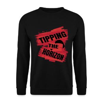 Tipping the Horizon - Paragliding Saying - Unisex Sweatshirt - black - Front - Alina (178cm) & Michal (187cm)
