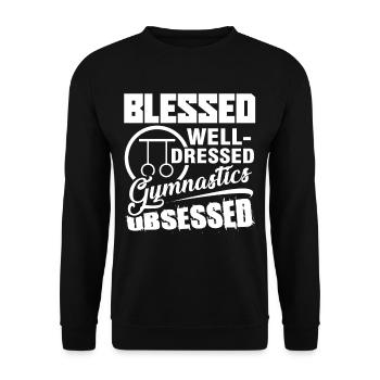 Well Dressed Gymnastics Obsessed - Unisex Sweatshirt - black - Front - Alina (178cm) & Michal (187cm)