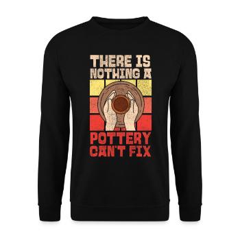 Pottery Ceramics Artist Retro - Unisex Sweatshirt - black - Front - Alina (178cm) & Michal (187cm)