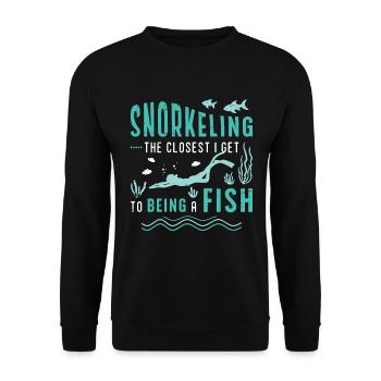 Snorkeling The Closest I Get To Being Scuba Diving - Unisex Sweatshirt - black - Front - Alina (178cm) & Michal (187cm)