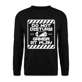 Jeux et gamers Do not disturb – les joueurs en action - Sweat-shirt Unisexe - noir - Devant - Alina (178cm) & Michal (187cm)
