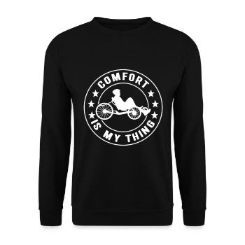 Recumbent Trike Liegetrike Liegedreirad - Unisex Pullover - Schwarz - Vorne - Alina (178cm) & Michal (187cm)