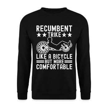 Recumbent Trike Liegetrike Liegedreirad - Unisex Pullover - Schwarz - Vorne - Alina (178cm) & Michal (187cm)