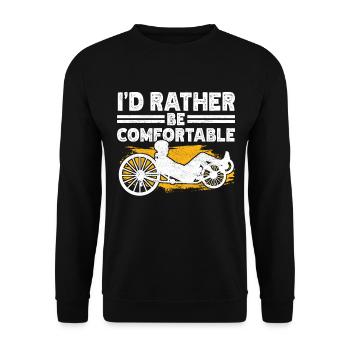 Recumbent Trike Liegetrike Liegedreirad - Unisex Pullover - Schwarz - Vorne - Alina (178cm) & Michal (187cm)