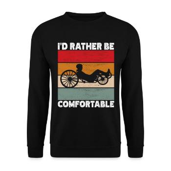 Recumbent Trike Liegetrike Liegedreirad - Unisex Pullover - Schwarz - Vorne - Alina (178cm) & Michal (187cm)