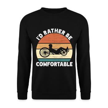 Recumbent Trike Liegetrike Liegedreirad - Unisex Pullover - Schwarz - Vorne - Alina (178cm) & Michal (187cm)