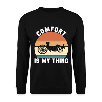 Recumbent Trike Liegetrike Liegedreirad - Unisex Pullover - Schwarz - Vorne - Alina (178cm) & Michal (187cm)