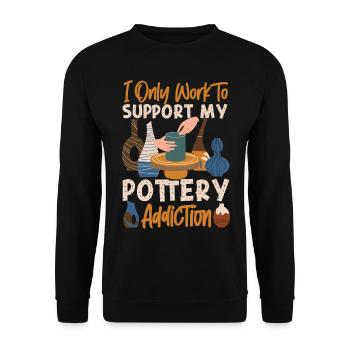 Pottery Ceramics Artist I Only - Unisex Sweatshirt - black - Front - Alina (178cm) & Michal (187cm)