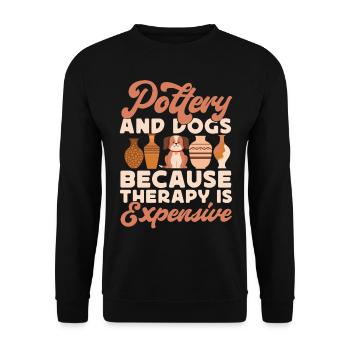 Pottery Ceramics Artist Dog - Unisex Sweatshirt - black - Front - Alina (178cm) & Michal (187cm)