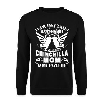 Chinchilla Mom Is My Favorite - Unisex Sweatshirt - black - Front - Alina (178cm) & Michal (187cm)