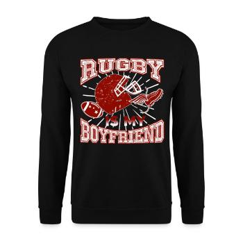 Rugby Is My Friend - Unisex Sweatshirt - black - Front - Alina (178cm) & Michal (187cm)