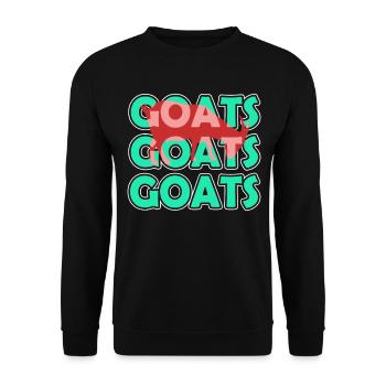 Goat Goat Goat - Unisex Sweatshirt - black - Front - Alina (178cm) & Michal (187cm)