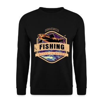 La vie est belle, la pêche la rend meilleure - Angler Spr - Sweat-shirt Unisexe - noir - Devant - Alina (178cm) & Michal (187cm)