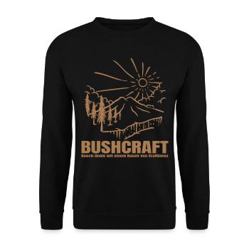 Bushcraft - Busch Genie mit Craftiness - Unisex Pullover - Schwarz - Vorne - Alina (178cm) & Michal (187cm)