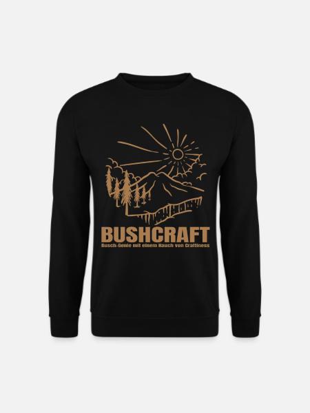 Bushcraft - Bush Genius with Craftiness - Unisex Sweatshirt - black