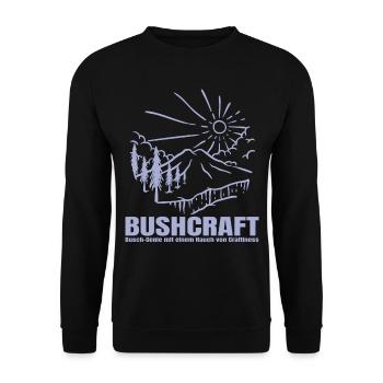 Bushcraft - Busch Genie mit Craftiness - Unisex Pullover - Schwarz - Vorne - Alina (178cm) & Michal (187cm)