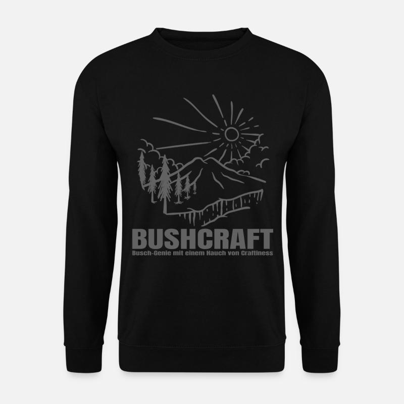 Bushcraft - Bush Genius with Craftiness - Unisex Sweatshirt - black