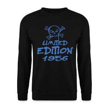 Limited Edition 1956 Geburtstag 1956 Geboren - Unisex Pullover - Schwarz - Vorne - Alina (178cm) & Michal (187cm)