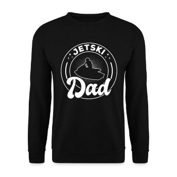 Jetski Dad Jetski Driver Jetski Daddy Jetski - Unisex Pullover - Schwarz - Vorne - Alina (178cm) & Michal (187cm)
