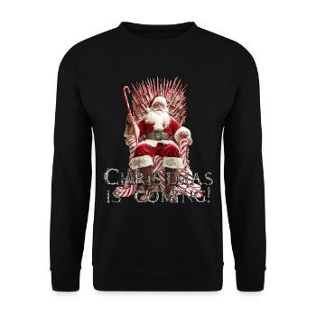 Christmas is coming! - Unisex Pullover - Schwarz - Vorne - Alina (178cm) & Michal (187cm)
