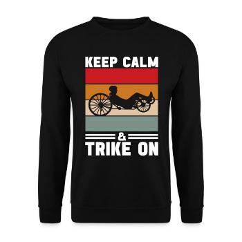 Recumbent Trike Liegetrike Liegedreirad - Unisex Pullover - Schwarz - Vorne - Alina (178cm) & Michal (187cm)