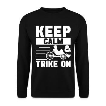 Recumbent Trike Liegetrike Liegedreirad - Unisex Pullover - Schwarz - Vorne - Alina (178cm) & Michal (187cm)