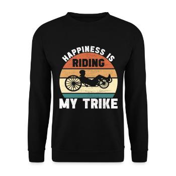 Recumbent Trike Liegetrike Liegedreirad - Unisex Pullover - Schwarz - Vorne - Alina (178cm) & Michal (187cm)