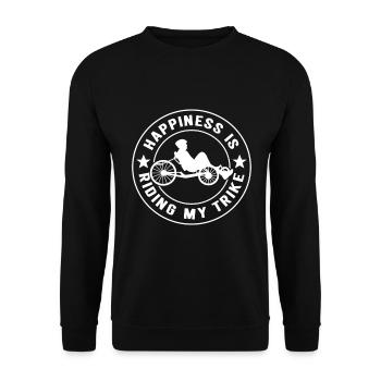 Recumbent Trike Liegetrike Liegedreirad - Unisex Pullover - Schwarz - Vorne - Alina (178cm) & Michal (187cm)