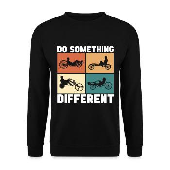 Recumbent Trike Liegetrike Liegedreirad - Unisex Pullover - Schwarz - Vorne - Alina (178cm) & Michal (187cm)