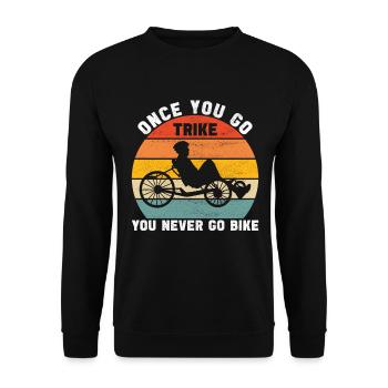 Recumbent Trike Liegetrike Liegedreirad - Unisex Pullover - Schwarz - Vorne - Alina (178cm) & Michal (187cm)