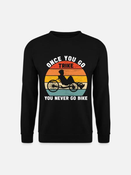Recumbent Trike Liegetrike Liegedreirad - Unisex Pullover - Schwarz