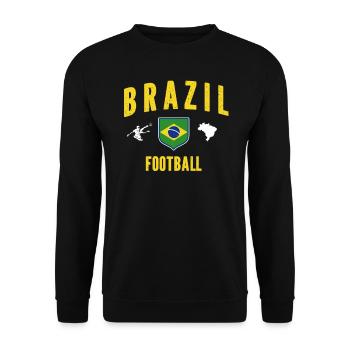 Brasilien Brazil shirt Brasilianer Rio de Janeirao - Unisex Pullover - Schwarz - Vorne - Alina (178cm) & Michal (187cm)