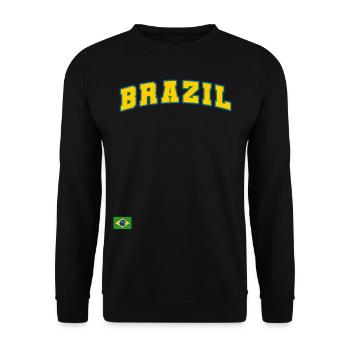 Brazil Brazil shirt Brazilian Rio de Janeirao - Unisex Sweatshirt - black - Front - Alina (178cm) & Michal (187cm)