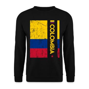 Kolumbien Colombia Medellin Urlaub Bogota Cali - Unisex Pullover - Schwarz - Vorne - Alina (178cm) & Michal (187cm)