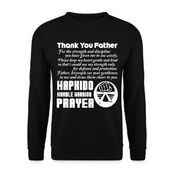 Hapkido Humble Warrior Prayer - Unisex Sweatshirt - black - Front - Alina (178cm) & Michal (187cm)