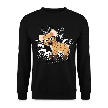 Cute Hyena - Unisex Sweatshirt - black - Front - Alina (178cm) & Michal (187cm)