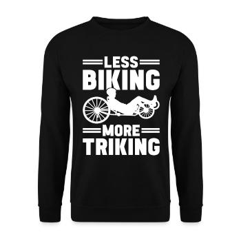 Tricycle couché Liegetrike Liegedreirad - Sweat-shirt Unisexe - noir - Devant - Alina (178cm) & Michal (187cm)