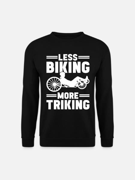 Recumbent Trike Liegetrike Liegedreirad - Unisex Pullover - Schwarz