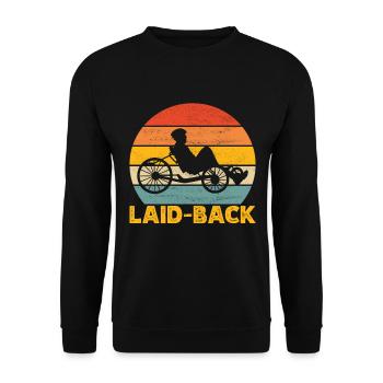 Recumbent Trike Liegetrike Liegedreirad - Unisex Pullover - Schwarz - Vorne - Alina (178cm) & Michal (187cm)